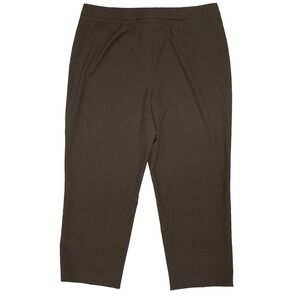 Talbots Womens Office Pants Size 12 Brown Capri Career Heritage 32% Viscose